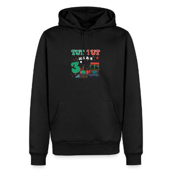 3ème anniversaire, 3 ans trains Lok Kids, garçon garçon - Sweat à capuche Premium bio Homme - noir - Devant - Nico (187cm)