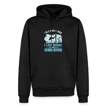 Cadeau de plongée de plongeur, cadeau de vacances en Égypte - Sweat à capuche Premium bio Homme - noir - Devant - Nico (187cm)