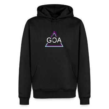 GOA Techno House Party EDM Festival Electro Rave - Männer Premium Bio Hoodie - Schwarz - Vorne - Nico (187cm)