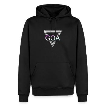 GOA Techno House Party EDM Festival Electro Rave - Männer Premium Bio Hoodie - Schwarz - Vorne - Nico (187cm)