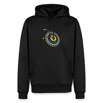 Bogensport Bogenschütze Bogenschießen Pfeil Bogen - Männer Premium Bio Hoodie - Schwarz - Vorne - Nico (187cm)