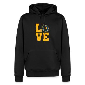 Bogensport Bogenschütze Bogenschießen Pfeil Bogen - Männer Premium Bio Hoodie - Schwarz - Vorne - Nico (187cm)