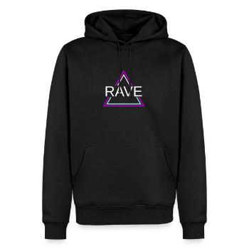 Rave Techno House Party EDM Festival Goa Electro - Männer Premium Bio Hoodie - Schwarz - Vorne - Nico (187cm)