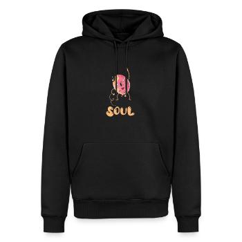 Petite amie, petit ami, homme, partenaire de la Saint-Valentin - Sweat à capuche Premium bio Homme - noir - Devant - Nico (187cm)