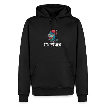 Petite amie, petit ami, homme, partenaire de la Saint-Valentin - Sweat à capuche Premium bio Homme - noir - Devant - Nico (187cm)