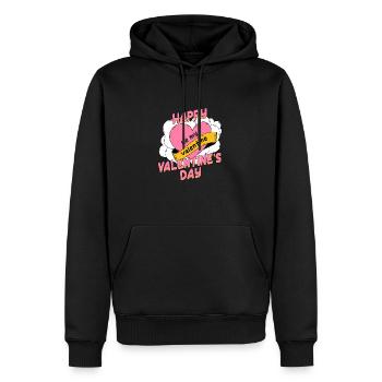 Petite amie, petit ami, homme, partenaire de la Saint-Valentin - Sweat à capuche Premium bio Homme - noir - Devant - Nico (187cm)