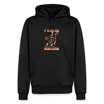 Équipe de handball, club, entraîneur, entraîneur, joueur - Sweat à capuche Premium bio Homme - noir - Devant - Nico (187cm)