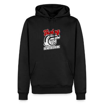 Tuner de voiture, Mécanicien automobile, Voiture de course, Tuning - Sweat à capuche Premium bio Homme - noir - Devant - Nico (187cm)