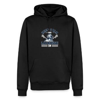 Lacrosse LAX Club Team Players Coaches Fans Coach - Sweat à capuche Premium bio Homme - noir - Devant - Nico (187cm)