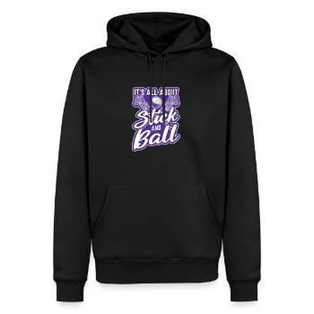 Lacrosse LAX Club Team Players Coaches Fans Coach - Sweat à capuche Premium bio Homme - noir - Devant - Nico (187cm)