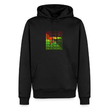 Calisthenics Street Workout Gymnastik Fitness - Männer Premium Bio Hoodie - Schwarz - Vorne - Nico (187cm)
