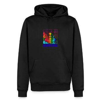 Gender Lesbian, Gay, Trans, Queer Rainbow - Men’s Premium Organic Hoodie - black - Front - Nico (187cm)