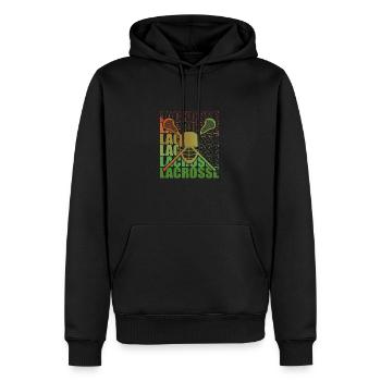 Lacrosse LAX Club Team Players Coaches Fans Coach - Sweat à capuche Premium bio Homme - noir - Devant - Nico (187cm)