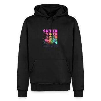 Gender Lesben, Schwule, Trans, Queer Regenbogen - Männer Premium Bio Hoodie - Schwarz - Vorne - Nico (187cm)
