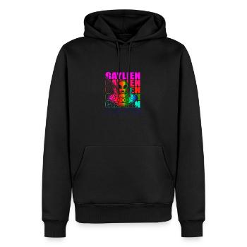 Gender Lesbian, Gay, Trans, Queer Rainbow - Men’s Premium Organic Hoodie - black - Front - Nico (187cm)