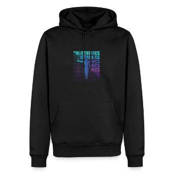 Calisthenics Street Workout Gymnastik Fitness - Männer Premium Bio Hoodie - Schwarz - Vorne - Nico (187cm)