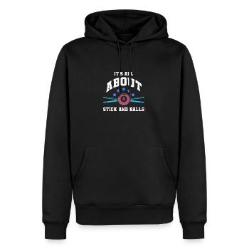 Billard Billard Billard Club de billard Club de billard - Sweat à capuche Premium bio Homme - noir - Devant - Nico (187cm)