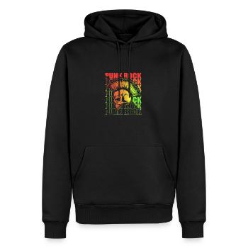 Punk Rock Pogo Anarchie Punks Punk Rocker Punk - Sweat à capuche Premium bio Homme - noir - Devant - Nico (187cm)