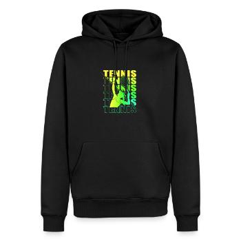 Vêtements de tennis pour joueuses de tennis filles - Sweat à capuche Premium bio Homme - noir - Devant - Nico (187cm)