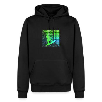 Wakeboard Wakeboarder Wakeboarding Freestyle DNA - Männer Premium Bio Hoodie - Schwarz - Vorne - Nico (187cm)