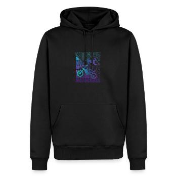 Motocross Enduro Motorrad Freestyle Extrem Sport - Männer Premium Bio Hoodie - Schwarz - Vorne - Nico (187cm)