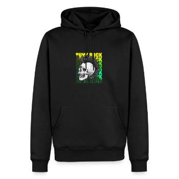 Punk Rock Pogo Anarchie Punks Punk Rocker Punk - Männer Premium Bio Hoodie - Schwarz - Vorne - Nico (187cm)