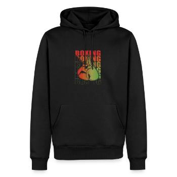 Boxen Arts Martiaux Boxe Box Club Boxeur - Sweat à capuche Premium bio Homme - noir - Devant - Nico (187cm)