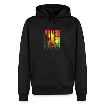 Boxen Arts Martiaux Boxe Box Club Boxeur - Sweat à capuche Premium bio Homme - noir - Devant - Nico (187cm)