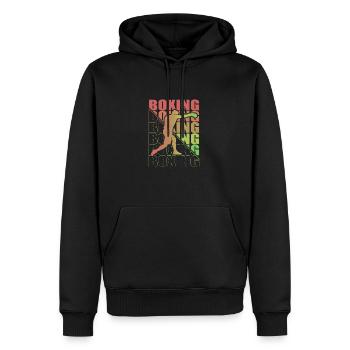 Boxen Arts Martiaux Boxe Box Club Boxeur - Sweat à capuche Premium bio Homme - noir - Devant - Nico (187cm)