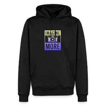 Photographie Photo Photographe Photographes! Photographes - Sweat à capuche Premium bio Homme - noir - Devant - Nico (187cm)