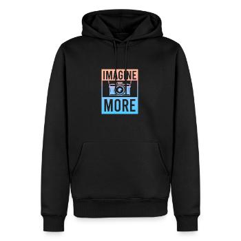 Photographie Photo Photographe Photographes! Photographes - Sweat à capuche Premium bio Homme - noir - Devant - Nico (187cm)
