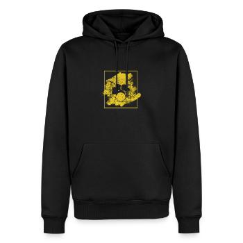 Drummers Drummers Drummers Drummers - Men’s Premium Organic Hoodie - black - Front - Nico (187cm)
