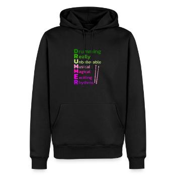 Drummers Drummers Drummers Drummers - Men’s Premium Organic Hoodie - black - Front - Nico (187cm)