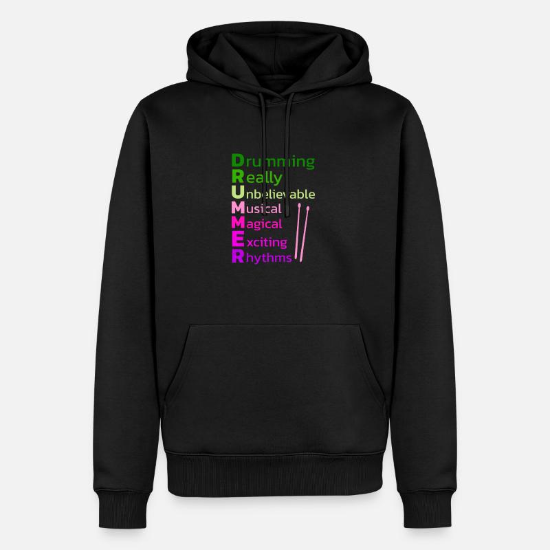 Drummers Drummers Drummers Drummers - Men’s Premium Organic Hoodie - black