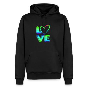 80er Jahre Retro KostümMottoparty Kostüm 90s Party - Männer Premium Bio Hoodie - Schwarz - Vorne - Nico (187cm)