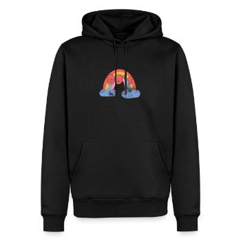 80er Jahre Retro KostümMottoparty Kostüm 90s Party - Männer Premium Bio Hoodie - Schwarz - Vorne - Nico (187cm)