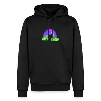 80er Jahre Retro KostümMottoparty Kostüm 90s Party - Männer Premium Bio Hoodie - Schwarz - Vorne - Nico (187cm)