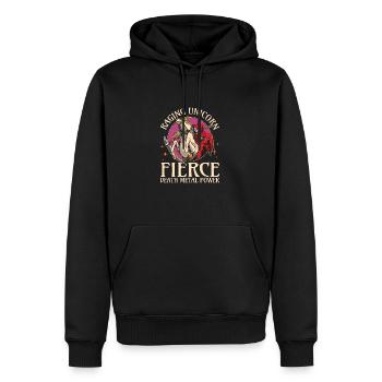 Goth Rock Satan Einhorn Festivals Death Metal - Männer Premium Bio Hoodie - Schwarz - Vorne - Nico (187cm)