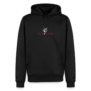 Musique Rock 'n' Roll, Danse, Concert, Festival - Sweat à capuche Premium bio Homme - noir - Devant - Nico (187cm)
