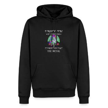 Goth Rock Satan Einhorn Festivals Death Metal - Männer Premium Bio Hoodie - Schwarz - Vorne - Nico (187cm)