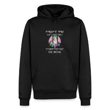 Goth Rock Satan Einhorn Festivals Death Metal - Männer Premium Bio Hoodie - Schwarz - Vorne - Nico (187cm)