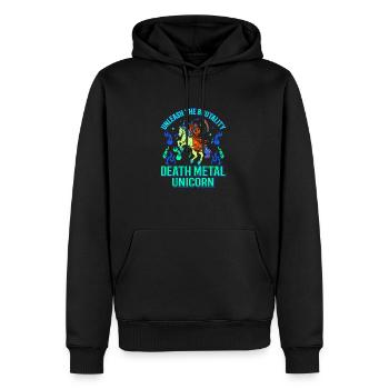 Goth Rock Satan Einhorn Festivals Death Metal - Männer Premium Bio Hoodie - Schwarz - Vorne - Nico (187cm)