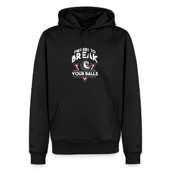 Billard, Billard de billard, Club de snooker, Club de billard - Sweat à capuche Premium bio Homme - noir - Devant - Nico (187cm)