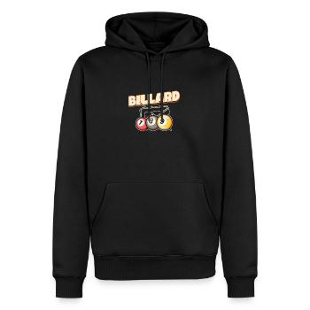 Billard, Billard de billard, Club de snooker, Club de billard - Sweat à capuche Premium bio Homme - noir - Devant - Nico (187cm)
