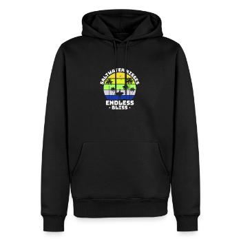 Surf, kitesurf, wakeboard, beach surfers - Sweat à capuche Premium bio Homme - noir - Devant - Nico (187cm)