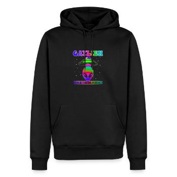 Gender Lesben, Schwule, Trans, Queer Regenbogen - Männer Premium Bio Hoodie - Schwarz - Vorne - Nico (187cm)