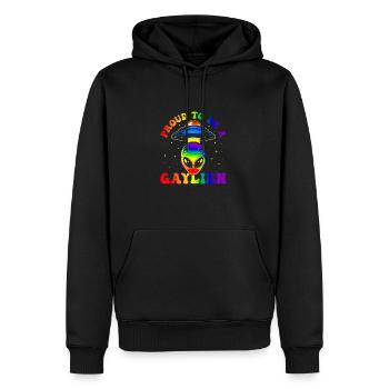Gender Lesben, Schwule, Trans, Queer Regenbogen - Männer Premium Bio Hoodie - Schwarz - Vorne - Nico (187cm)