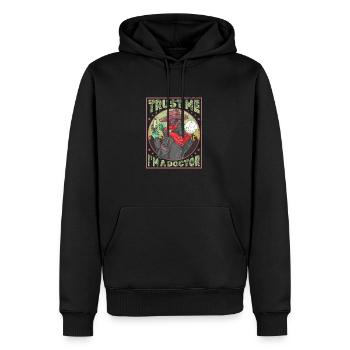 Horror Plague Doctor Film Festival Halloween Zombie - Men’s Premium Organic Hoodie - black - Front - Nico (187cm)