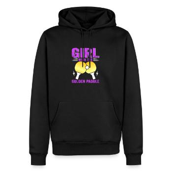 Tenue de Joueur Fille Femmes Dames! Ping-pong - Sweat à capuche Premium bio Homme - noir - Devant - Nico (187cm)