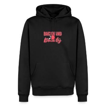 Tenue de Joueur Fille Femmes Dames! Ping-pong - Sweat à capuche Premium bio Homme - noir - Devant - Nico (187cm)